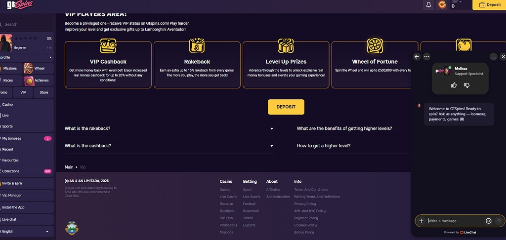 GTSpins Casino Neem contact met ons op