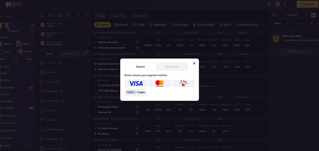 GTSpins Casino Payment Methods