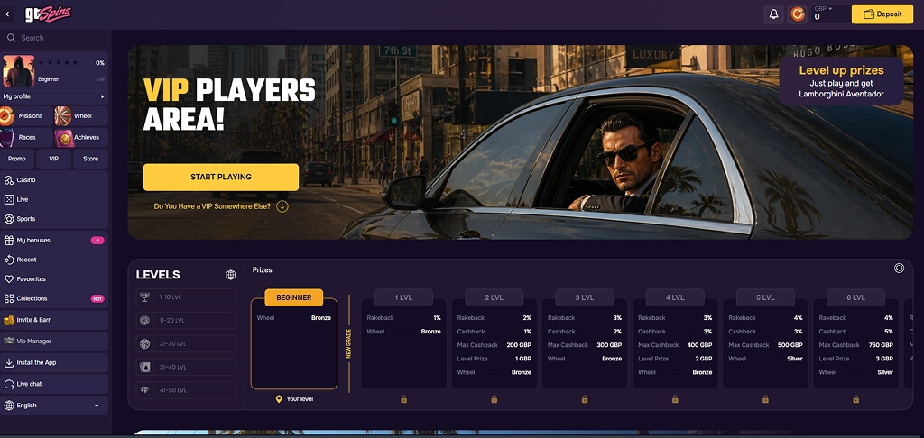 GTSpins Casino VIP Club